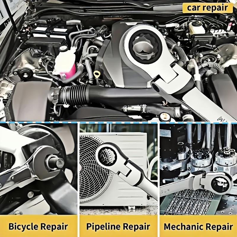 Многофункциональная трещотка 9 мм, двусторонний крутящий момент, промышленный класс, 72 зубца, подходит для различного оборудования, инструменты для дома, автомобили