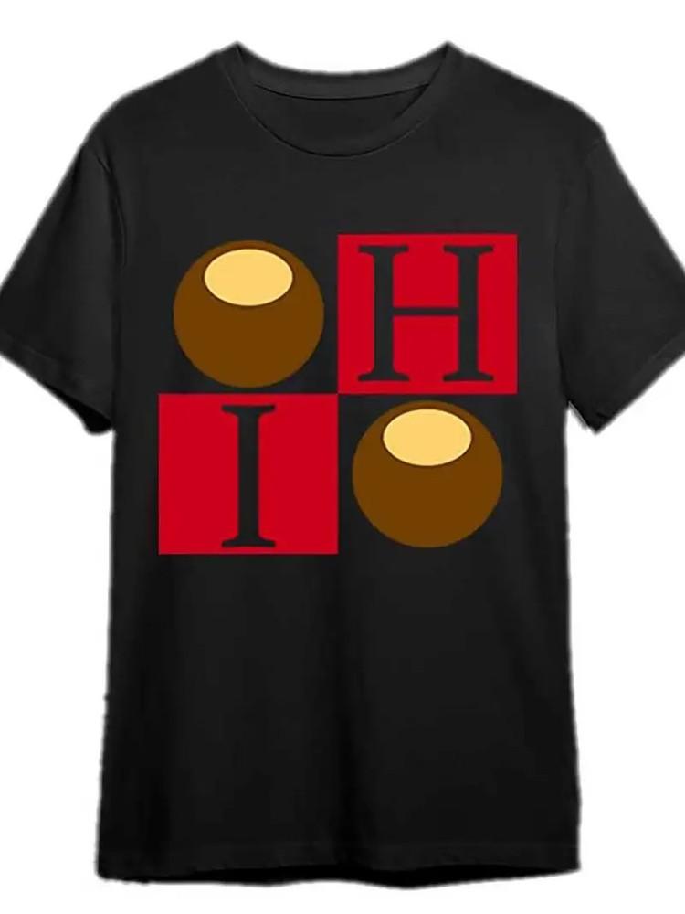 Buckeye OHIO 344546 funny Men039;S Short Sleeve Graphic T-shirt Collection black SS Unisex T-Shirt