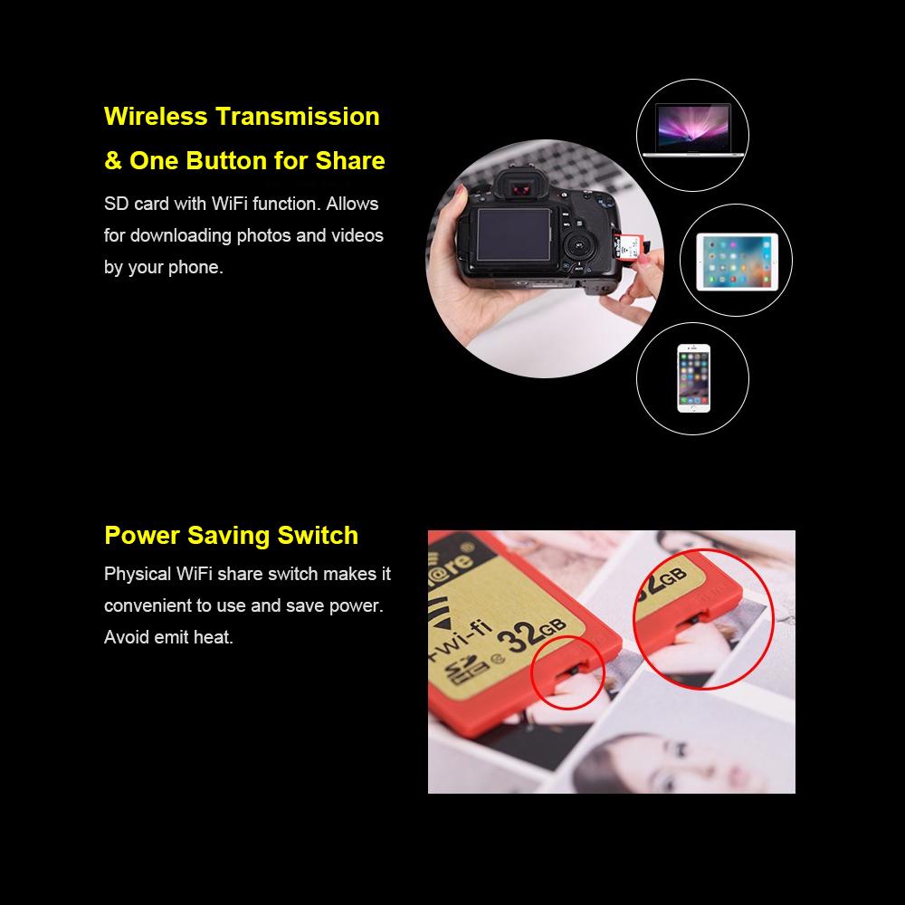 EZ Share SD Card Wireless WiFi Share Card Flash Card Class 10 64GB