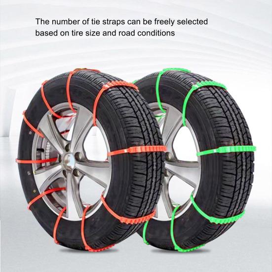 10 шт. многоразовые цепи для зимних шин, противоскользящие аварийные цепи для автомобиля и грузовика, универсальные регулируемые противоскользящие цепи для велосипеда