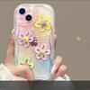 Applicable To Apple 14promax Mobile Phone Case IPhone 13/15 Color Three-dimensional Flower Chain 12 Transparent Silicone X