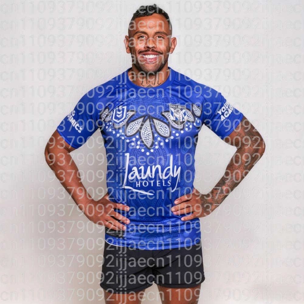 Летний Мужской Бестселлер Canterbury-Bankstown Bulldogs Регби Тренировочная Футболка Дышащий Спортивный Топ для Семейного Совместного Ношения
