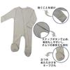 KISBINI Baby Long Sleeve with Footed Newborn Front Baby Ages Months Romper, Coverall, Cotton, Foots, Underwear, Opening, Gift, Gray/Yellow, 3-6