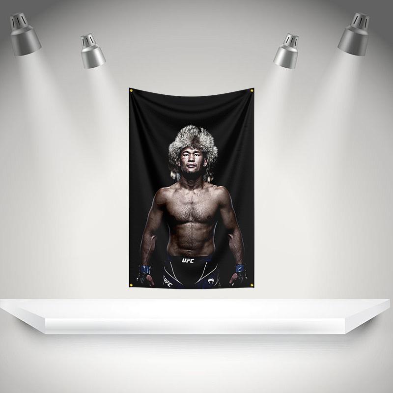 Sshavkats Rakhmonov Flag Boxer Banner 3x5ft With Brass Grommets Hd Printing Tapestry Exhibition Boxer Sports Fans Garage Decor