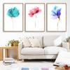Nordic Simple Watercolor Style Flowers Rose Tulip Lotus Decorative Painting Restaurant Corridor Wall Pictures for Living Room