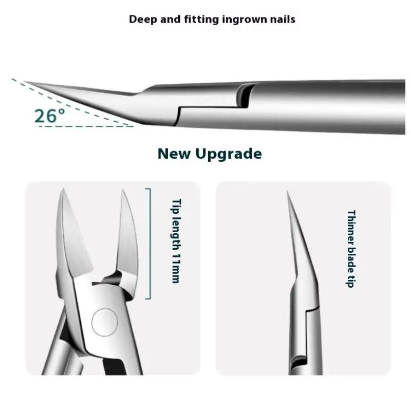 Профессиональные кусачки для ногтей на ногах Толстые вросшие ногти Большое широкое открытие челюстей Наклонная длинная ручка Ножницы для ногтей Маникюр