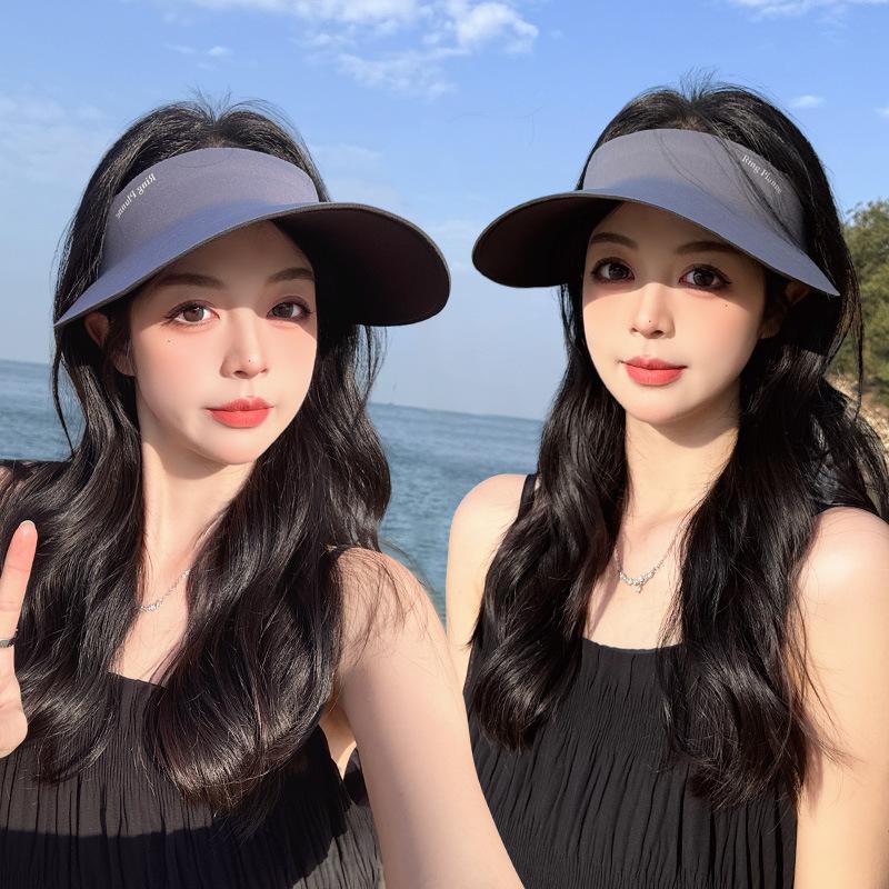 Солнцезащитная шляпа женская с расширенными полями, бесшовная, цельнокроеная шляпа с открытым верхом, из ледяного шелка, дышащая, анти-ультрафиолетовая, солнцезащитная шляпа