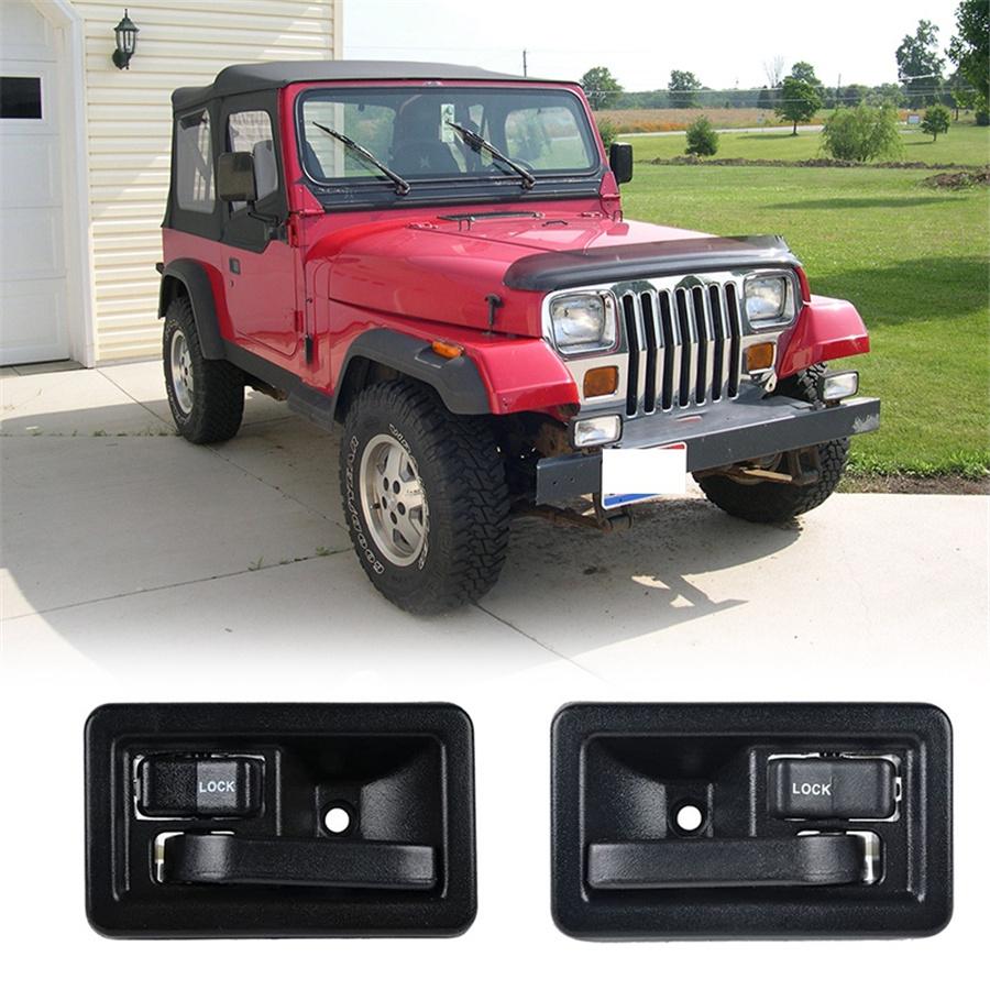 НОВЫЕ Внутренние Ручки Двери Салона ПАРА ЛЕВАЯ И ПРАВАЯ для 1987-2004 Wrangler Jeep YJ TJ
