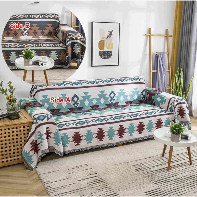 Геометрический диван-одеяло, прикроватные вязанные коврики, бохо-кресло, плед для шезлонга, пляжное полотенце, коврики для пикника на природе, гобелен