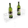 Wall Mount Metal Wine Rack Bottle Champagne Glass Holder Storage Bar Accessory with Shelf White