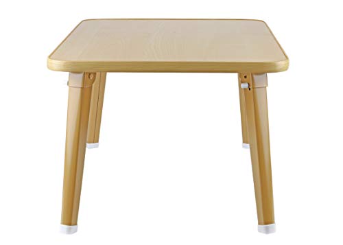 Столик чабудай Pearl Metal (Чайный столик), Натуральный, 60 см шириной x 40 см глубиной x 29,5 см высотой, Складной низкий стол, Отделка под дерево, Поверхность с УФ-покрытием, N-8336