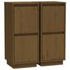 VidaXL Buffets 2 pcs Marron miel 31,5x34x75 cm Bois massif de pin