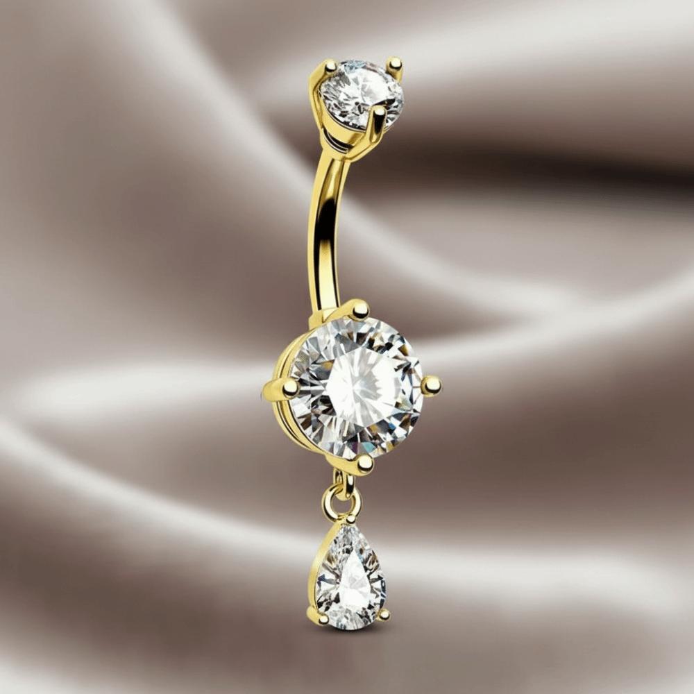 Teardrop Shape Navel Ring Crystal Belly Piercing Jewelry Fashion Belly Button Rings  Daily