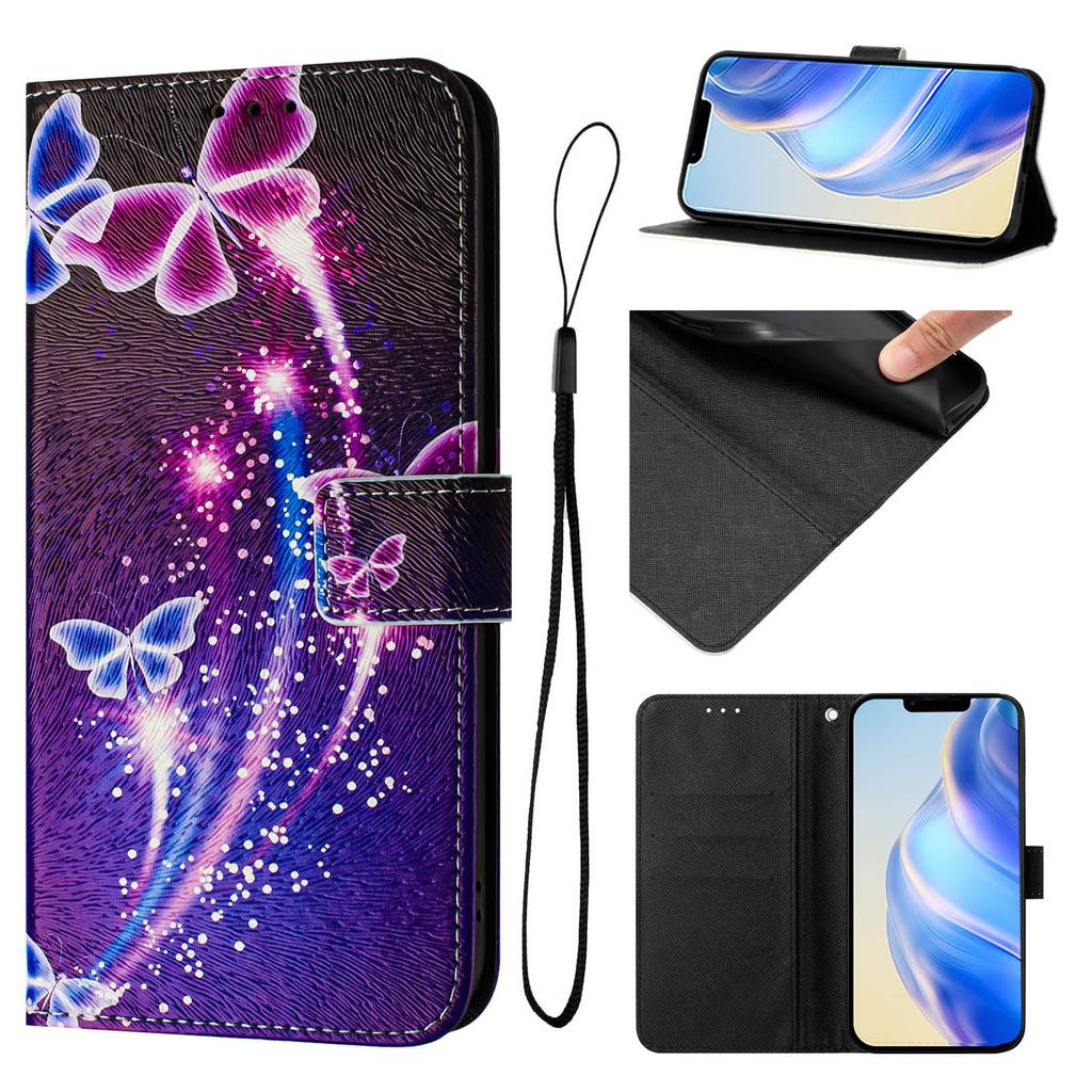 Роскошный кожаный чехол-кошелек с рисунком бабочки фейерверка, чехол-книжка из искусственной кожи для Xiaomi 6X 11 12, Redmi 6 7 8 9 10 12, Redmi Note 7 8 9 10 11...