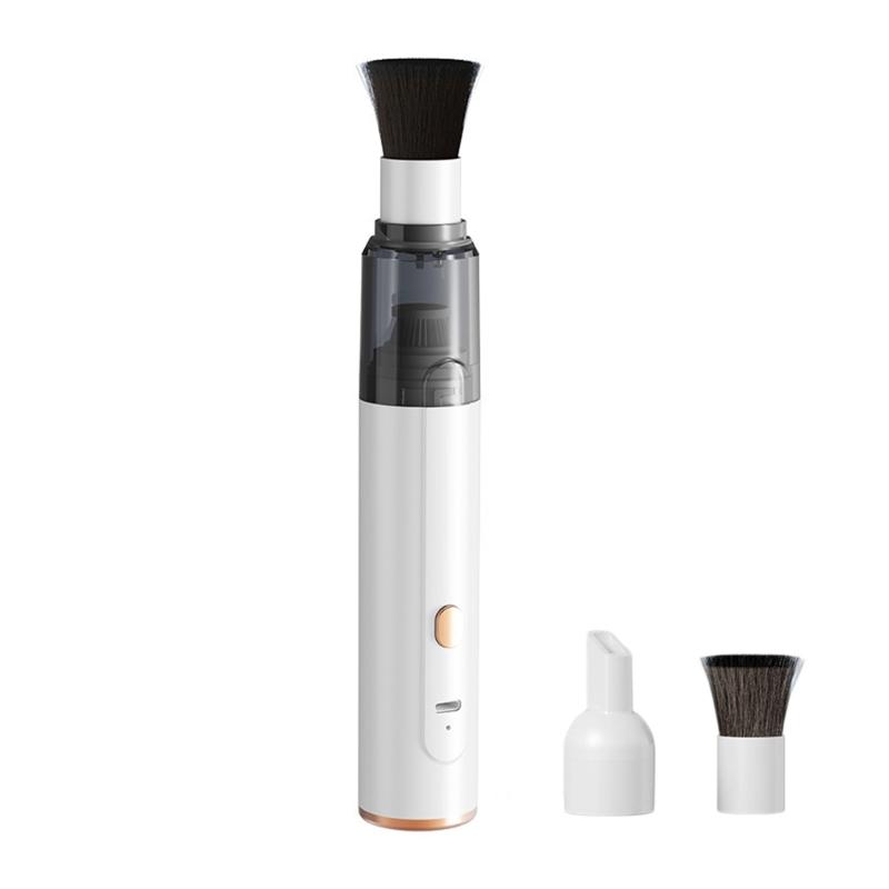 Coffee Grounds Dust Cleaner with Brush Head, Clear Dust Cup and Narrow Nozzle for Coffee Bar Counter Use