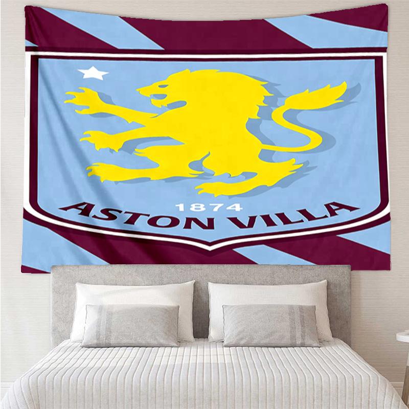 A-Aston Villa FC logo Tapestry for Bedroom Aesthetic Classroom Tapestries Wall Hanging for Living Room Dorm Office,Ideal Creative Gift
