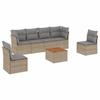 VidaXL Salon de Jardin avec Coussins 7 pcs, Canapés de Terrasse, Ensemble de Meubles de Patio, Mobilier d'Extérieur, Mélange 3255884