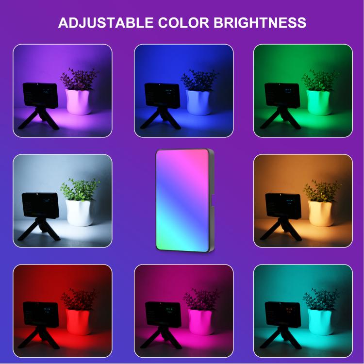 PULUZ Карманный 140 светодиодов RGB Полноцветный Beauty Fill Light Ручной светодиодный свет для фотографии (черный)