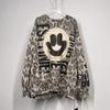 Extra Large Autumn Smiley Leopard Print Sweater for Women