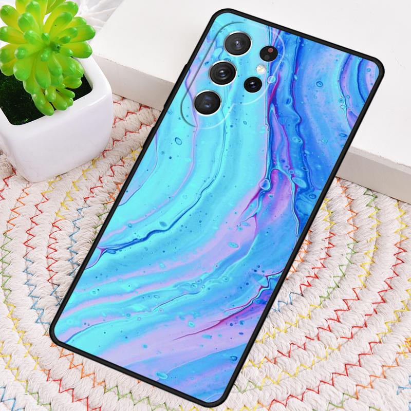 Силиконовый чехол для телефона с неоновым мраморным рисунком для Samsung Galaxy note 10 pro S26 S25 S24 S23 S22 S21 Plus S25Ultra Capa Cover