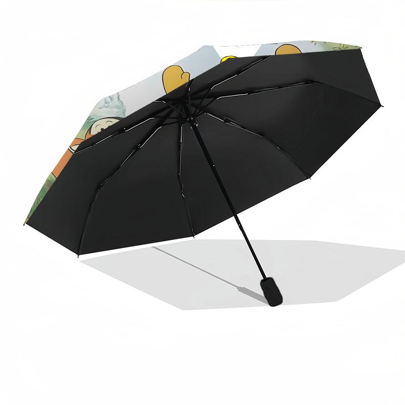 Winnie-the-Pooh, Friendship Themed Automatic Opening and Closing Umbrella, Brightly Colored 8-rib Portable Umbrella, Suitable for Men and Women, A Per