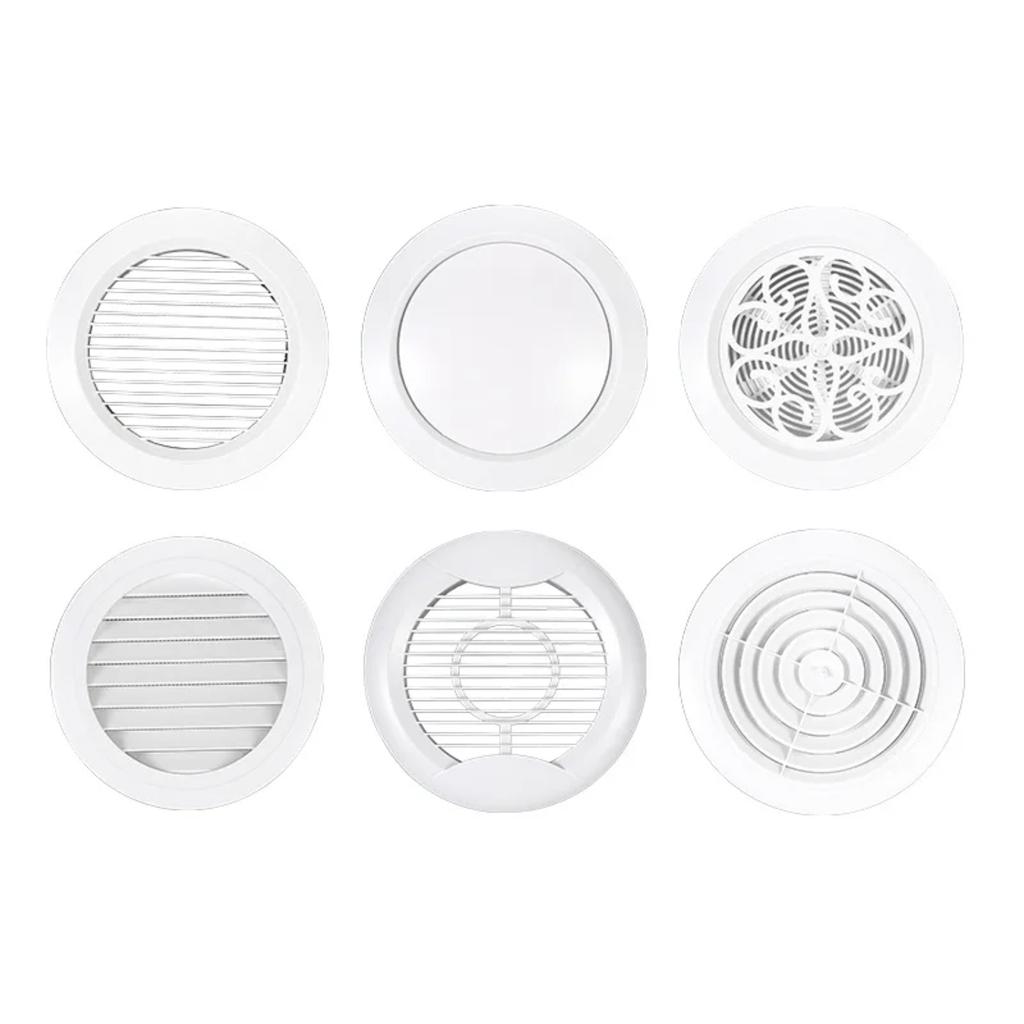 Adjustable Air Ventilation Cover Round Ducting Ceiling Wall Hole ABS Air Vent Grille Louver Kitchen Bath Air Outlet Fresh System