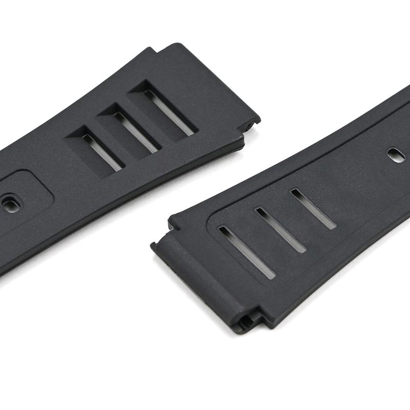 Черный браслет из смолы для часов Casio W-740