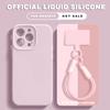 Жидкий силиконовый ремешок Магнитный чехол для телефона Для iPhone 16E 16 15 14 Plus 12 13 16 Pro Max Magsafe Защитная крышка-ремешок на запястье