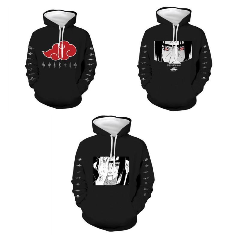 Naruto Kakashi Hoodie 3D Print Cosplay Sweatshirt Mens Streetwear Casual Top