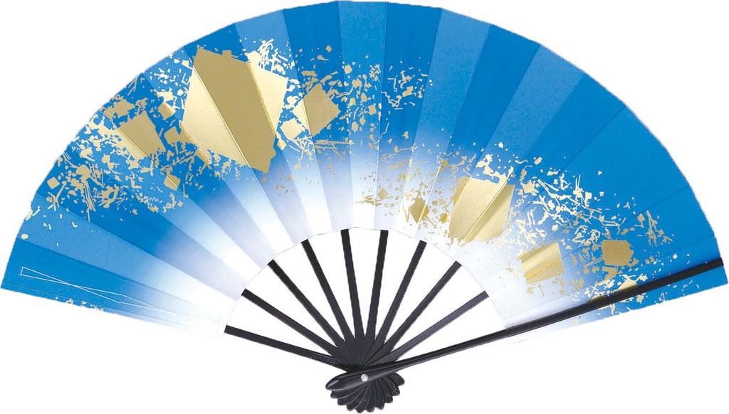 Любовь 1400мм x Цветной Красно-Черный Лакированный Веер для Танца с Веером, 1528мм, Бумага, Градиент, 9.5см, Кость, Коробка, (синий)