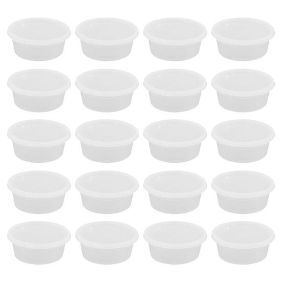 20 шт. коробка для хранения продуктов с герметичной крышкой, круглая прозрачная пищевая морозильная камера, не содержащая бисфенола-А, микроволновая печь, безопасная для приготовления еды, гастроном, контейнер для упаковки пищевых продуктов на вынос