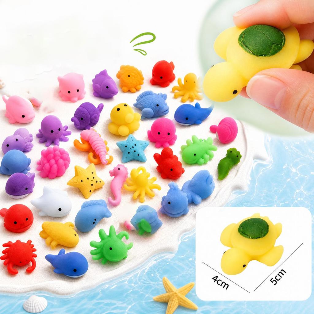 Sea Turtle Aquarium Toy, Stretchy Ball, Soft for Kids and Adults, Desk Decor (Random )