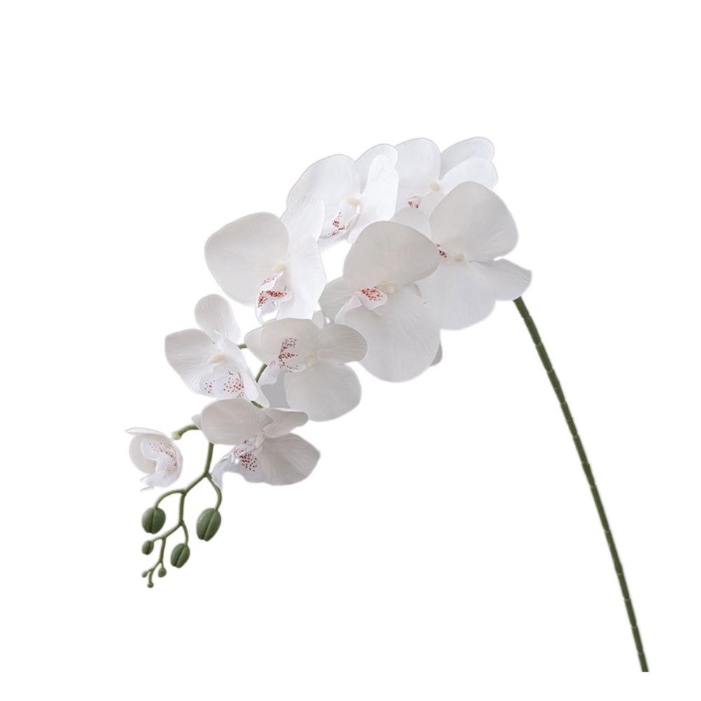 9 Head Artificial Phalaenopsis Branches Real Touch Fake Flowers Office Desktop