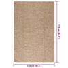 VidaXL Rug 120x170 Cm Jute Look Indoor and Outdoor, Outdoor Rug, Floor Rug, Indoor Rug 364839