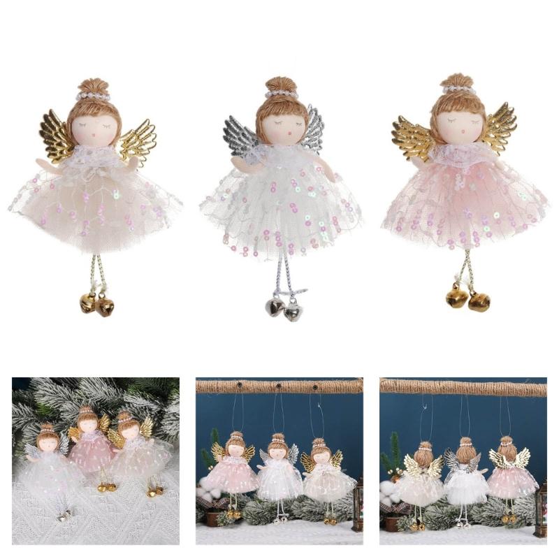Festival Cloth Angel Hanging Doll Decoration Soft Edges Easy Install Holiday Wedding Birthday Party Decorative Accent