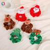Qiyue Plush Christmas Headband & Hair Tie Set