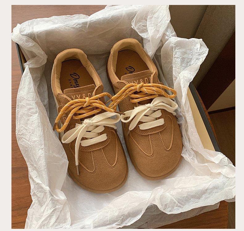 Американские ретро немецкие кроссовки женские весна 2025 новые спортивные и любительские легкие кожаные кроссовки с мягкой подошвой модная обувь