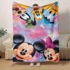1 шт., Плед с Микки Маусом и Друзьями Disney Мягкий и Уютный Плед Идеальный Подарок на День Рождения, Рождество, День Святого Валентина Идеально подходит для Дивана, Кровати, Путешествий