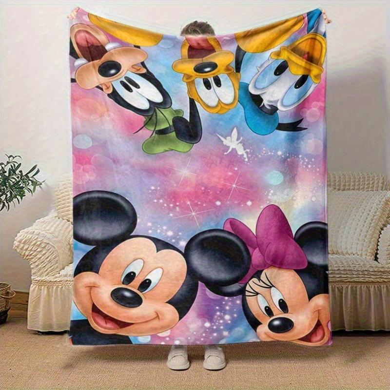 1 шт., Плед с Микки Маусом и Друзьями Disney Мягкий и Уютный Плед Идеальный Подарок на День Рождения, Рождество, День Святого Валентина Идеально подходит для Дивана, Кровати, Путешествий