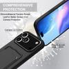 For iPhone 17 Pro Max Case Liquid Silicone Card Holder Phone Back Cover with Wrist Strap