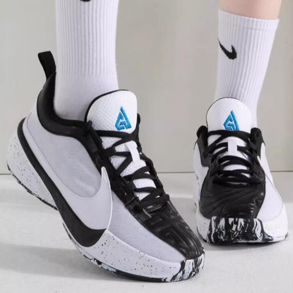 Nike Zoom Freak 5 GS Oreo Kids Sneakers White Black Photo-Blue DZ4486-100