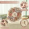Robotime ROKR Time Art Zodiac Wall Clock 3D Wooden Puzzle Games Model Building Kits Toys for Children Kids LC