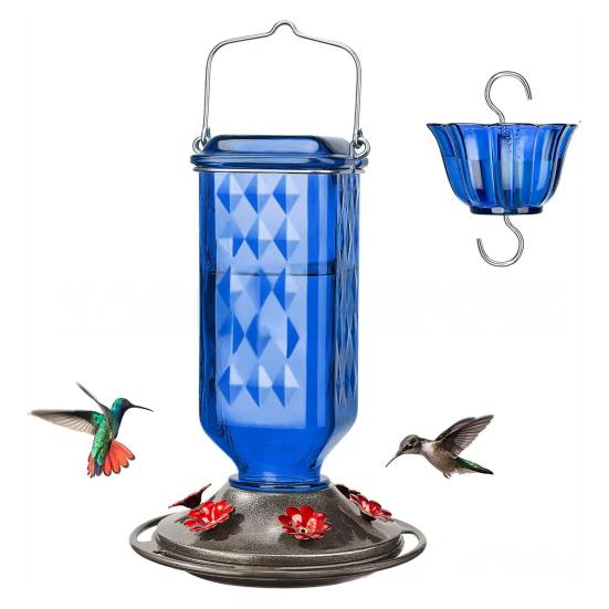 Кормушка для колибри Подвесная кормушка для птиц с муравьиным рвом Уличная кормушка для колибри с 6 кормовыми отверстиями для декора сада и заднего двора