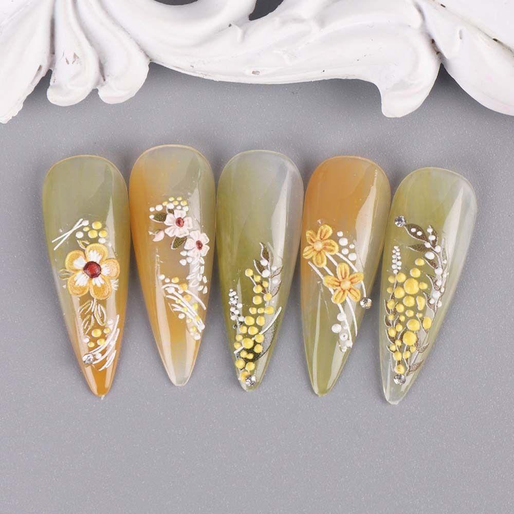 Manicure Ornaments Christmas Nail Stickers DIY Nail Charms Christmas Nail Decals Colorful   Lady