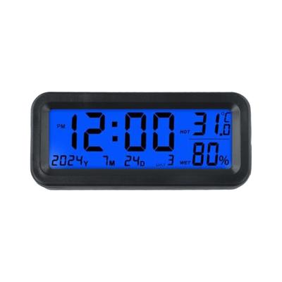 Компактные мини-часы с солнечной зарядкой для автомобиля с отображением даты и температуры