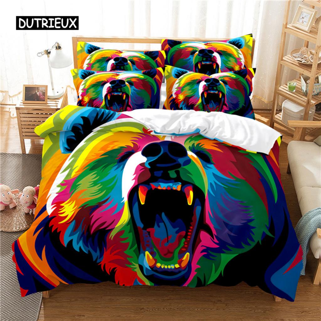 Комплект постельного белья для девочек и с единорогами, комплект пододеяльника, 3D постельное белье, цифровая печать, постельное белье размера «queen», модный дизайн