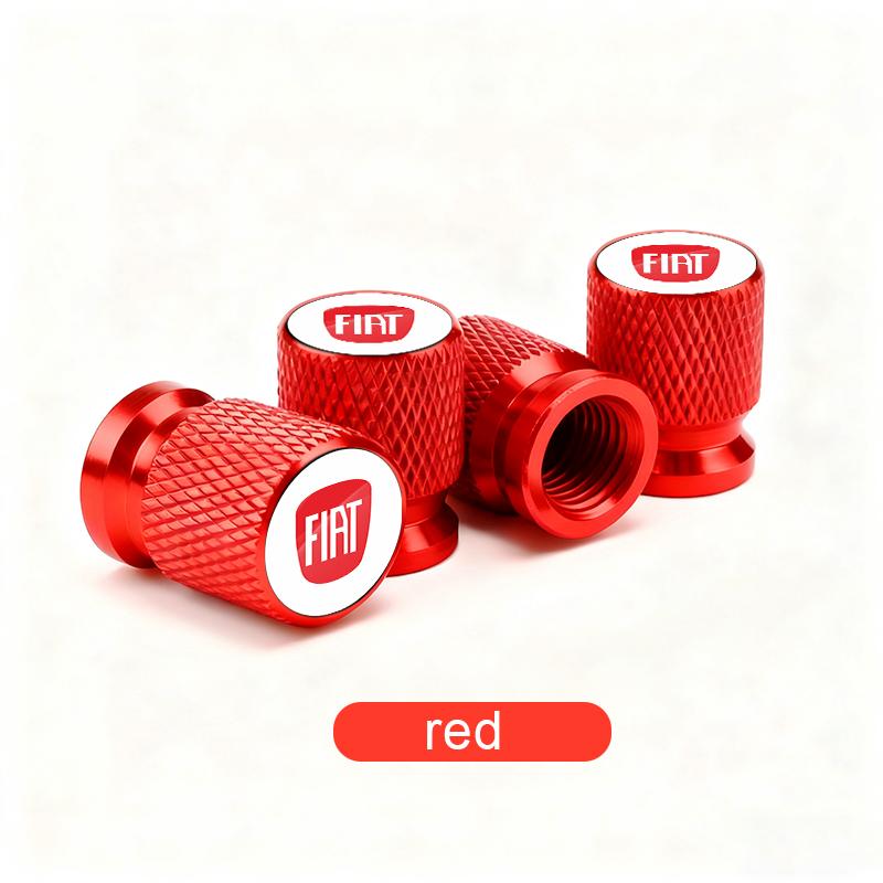 Car Wheel Tire Valve Caps Air Stem Covers Accessories For Abarth FIAT Punto 500 Tipo Stilo Palio Bravo Doblo Panda Ducato