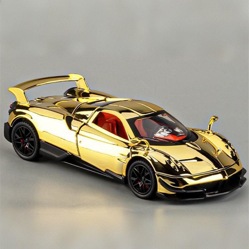 1:32 Pagani Huayra Dinastia Сплав Гальваническое покрытие Спортивный автомобиль Модель Металлическая игрушка Транспортное средство для гонок по трассе Модель автомобиля Звук Свет Подарок для детей