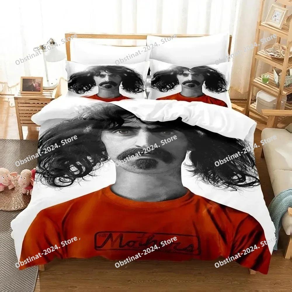 3D Печать Фрэнк Заппа Певец Комплект Постельного Белья Печатный Комплект Постельного Белья Пододеяльник Простыня Наволочка Кровать Мягкое Покрытие Одеяла Полный Queen King Размер