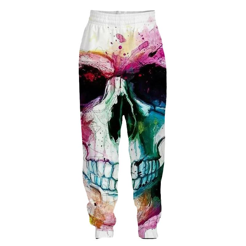 Spring Autumn Men's Pants Fashion Trousers Casual Man Sports Skull 3D Printed Streetwear Sweatpants Big Size Men Clothing S-6XL